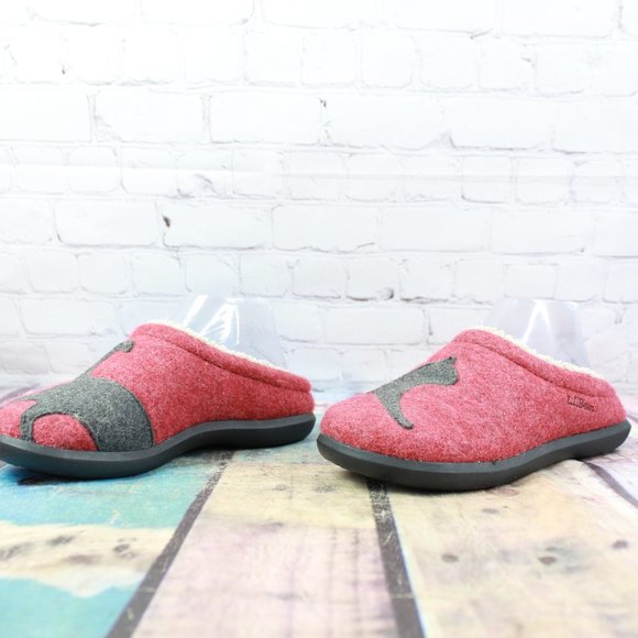 LL BEAN Daybreak Scuff Cat Motif Slippers Size 7 M - Picture 3 of 9